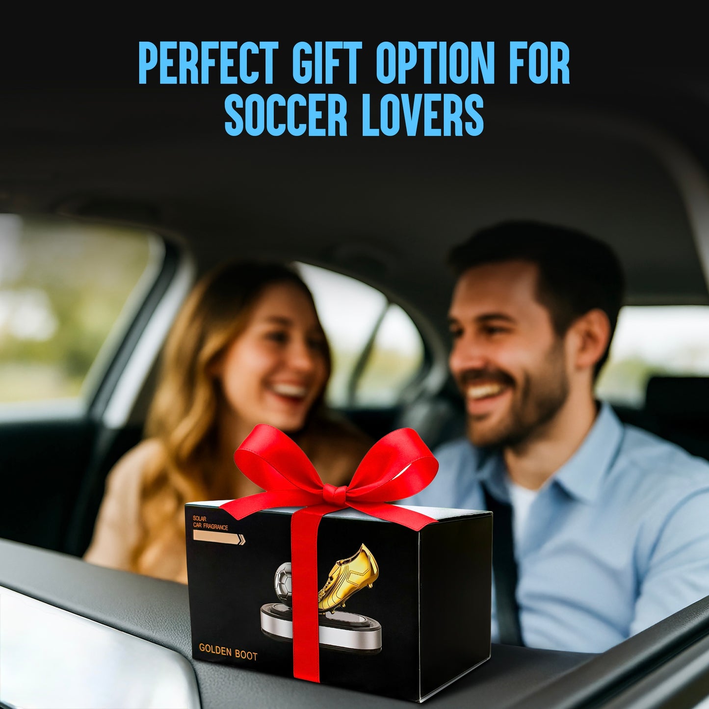 Solar Rotating Soccer Ball Car Freshener